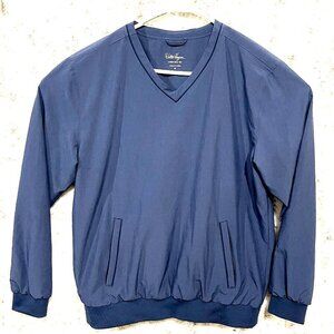 Walter Hagen Hydro Halt Rain Shirt Mens Medium Long Sleeve Pockets Blue